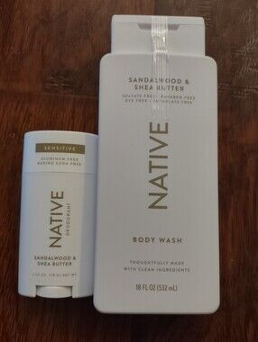 Native Sandalwood & Shea Butter Deodorant and Body Wash